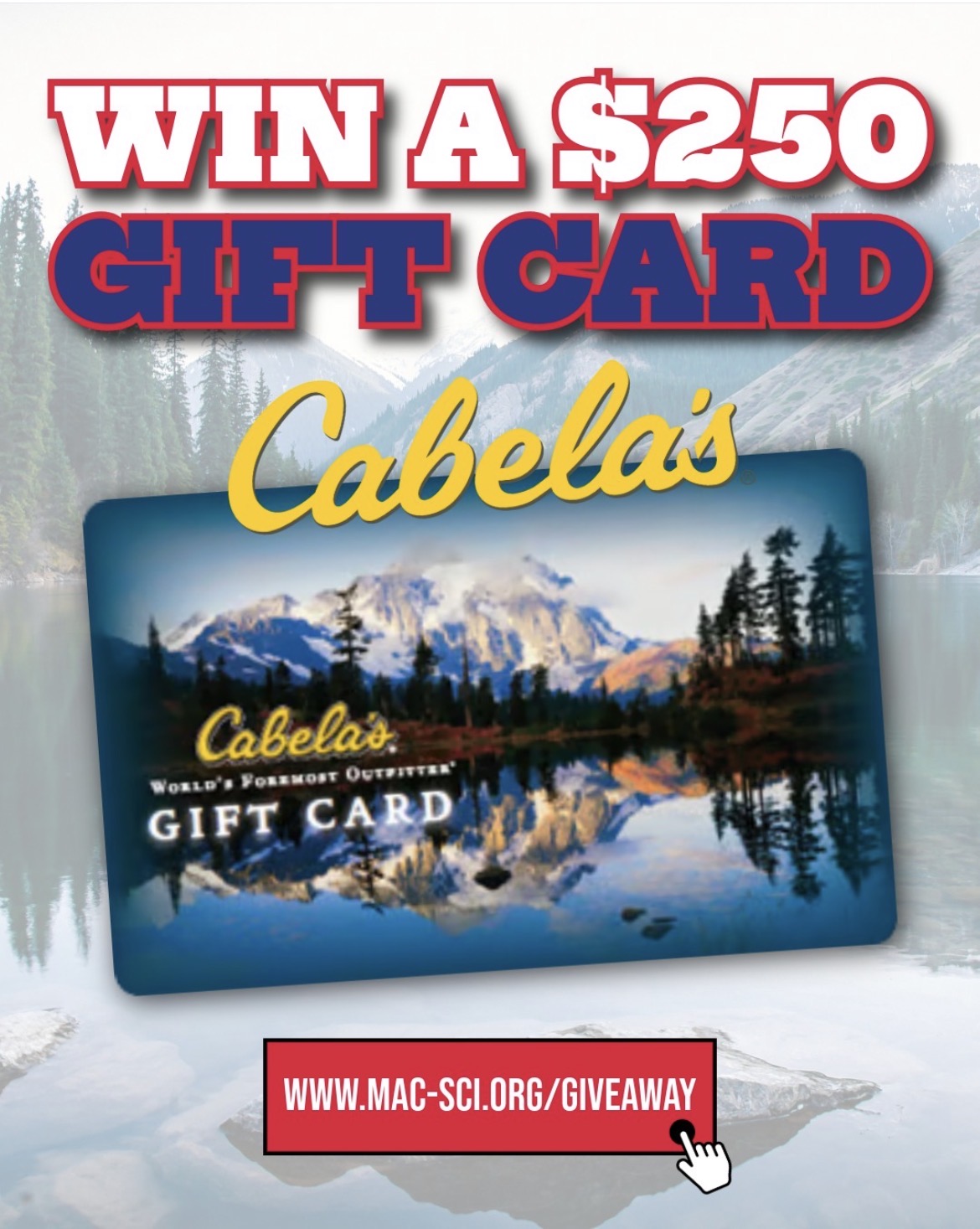 Cabela's gift card giveaway social media creative